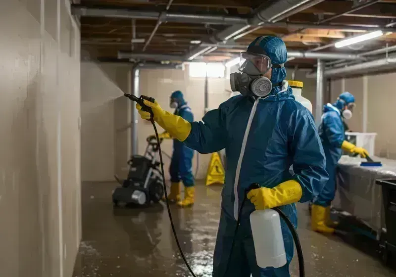 Basement Sanitization and Antimicrobial Treatment process in San Augustine, TX