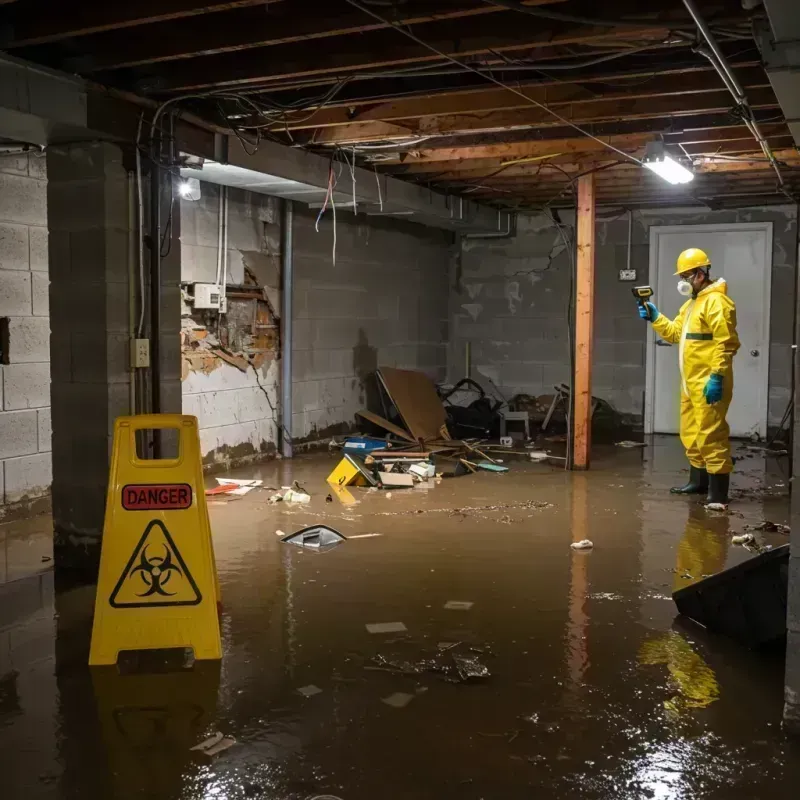 Flooded Basement Electrical Hazard in San Augustine, TX Property